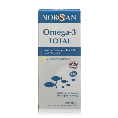 Norsan Fischöl Omega-3 Total mit Zitronengeschmack (200ml)