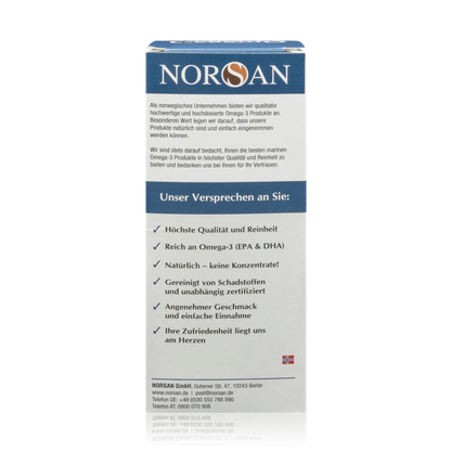 Norsan Omega 3 Total mit natürlichem Fischöl und Olivenöl - Natürlicher Geschmack (200ml)