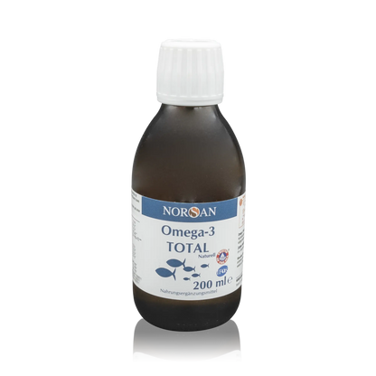 Norsan Omega 3 Total mit natürlichem Fischöl und Olivenöl - Natürlicher Geschmack (200ml)