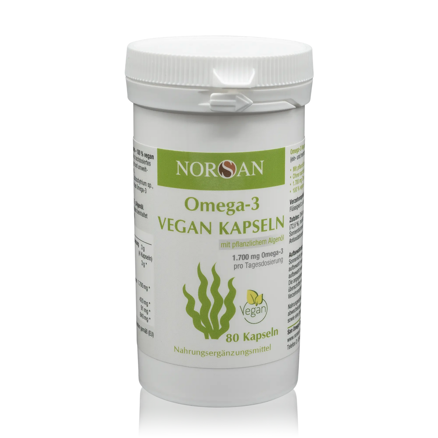 Norsan Algenöl Omega 3 vegane Kapseln (80 St.)