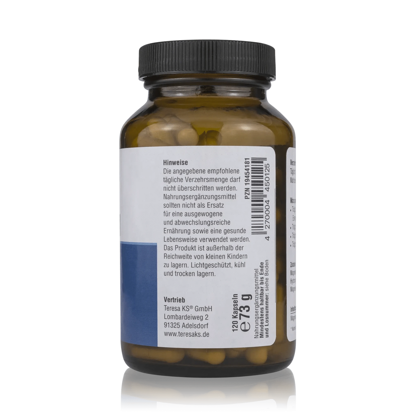 Magnesium 300mg - 120 vegane Kapseln von Teresa KS - ROTE.PLACE