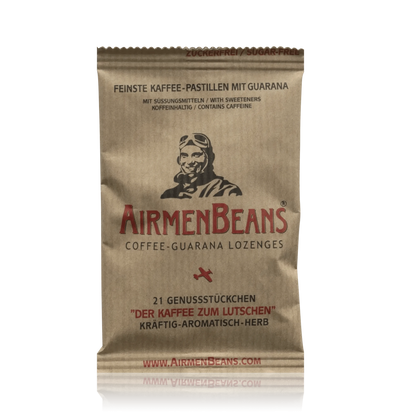 AirmenBeans Feinste vegane Kaffee Pastillen mit Guarana (21g) - ROTE.PLACE